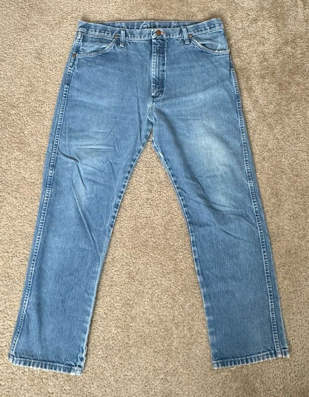 Wrangler Vintage 1970s Jeans Blue high waist size 38” Waist 38 x 30 USA 13MWZ